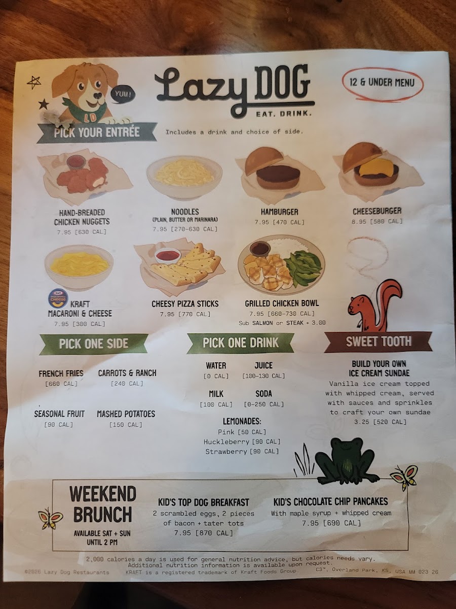 Menu Lazy Dog Restaurant & Bar-4