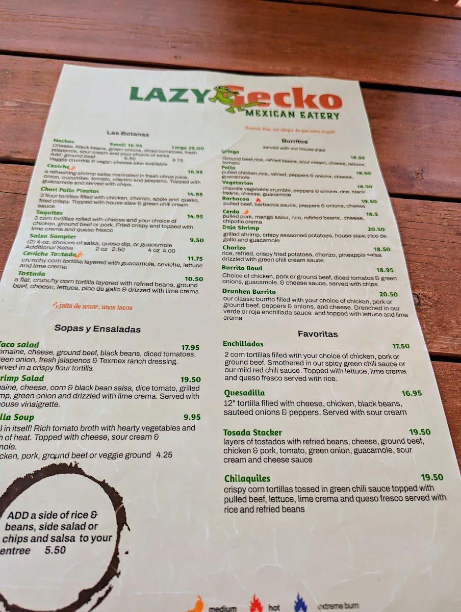 Menu Lazy Gecko The-2