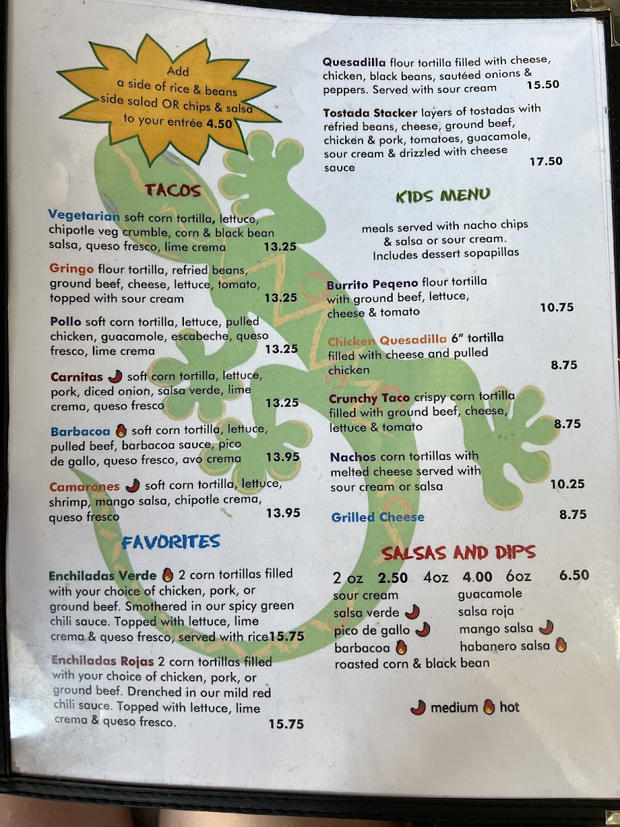 Menu Lazy Gecko The-5