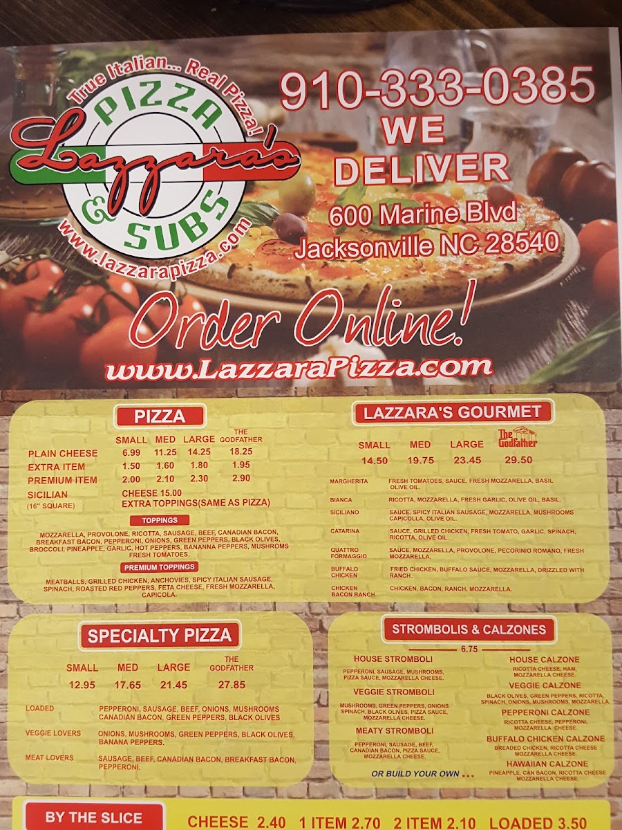 Menu Lazzara's Pizza & Subs-6