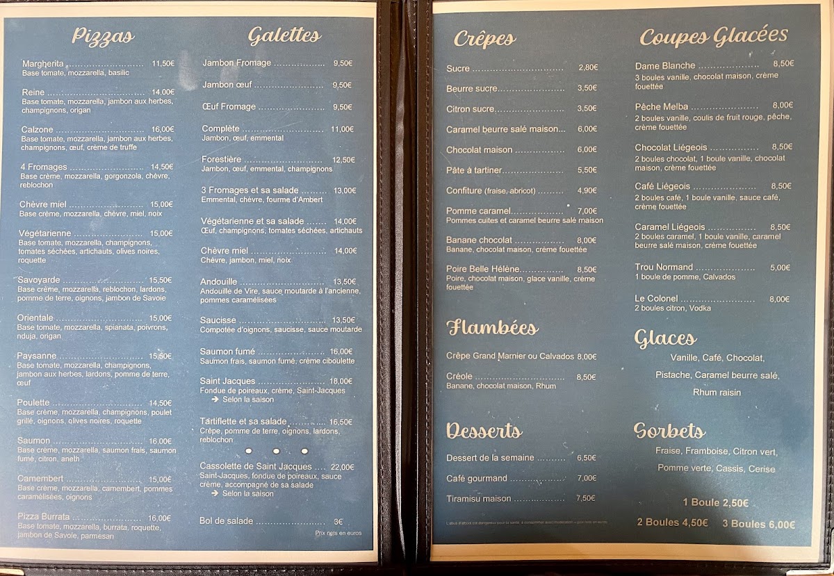 Menu Le 11-1