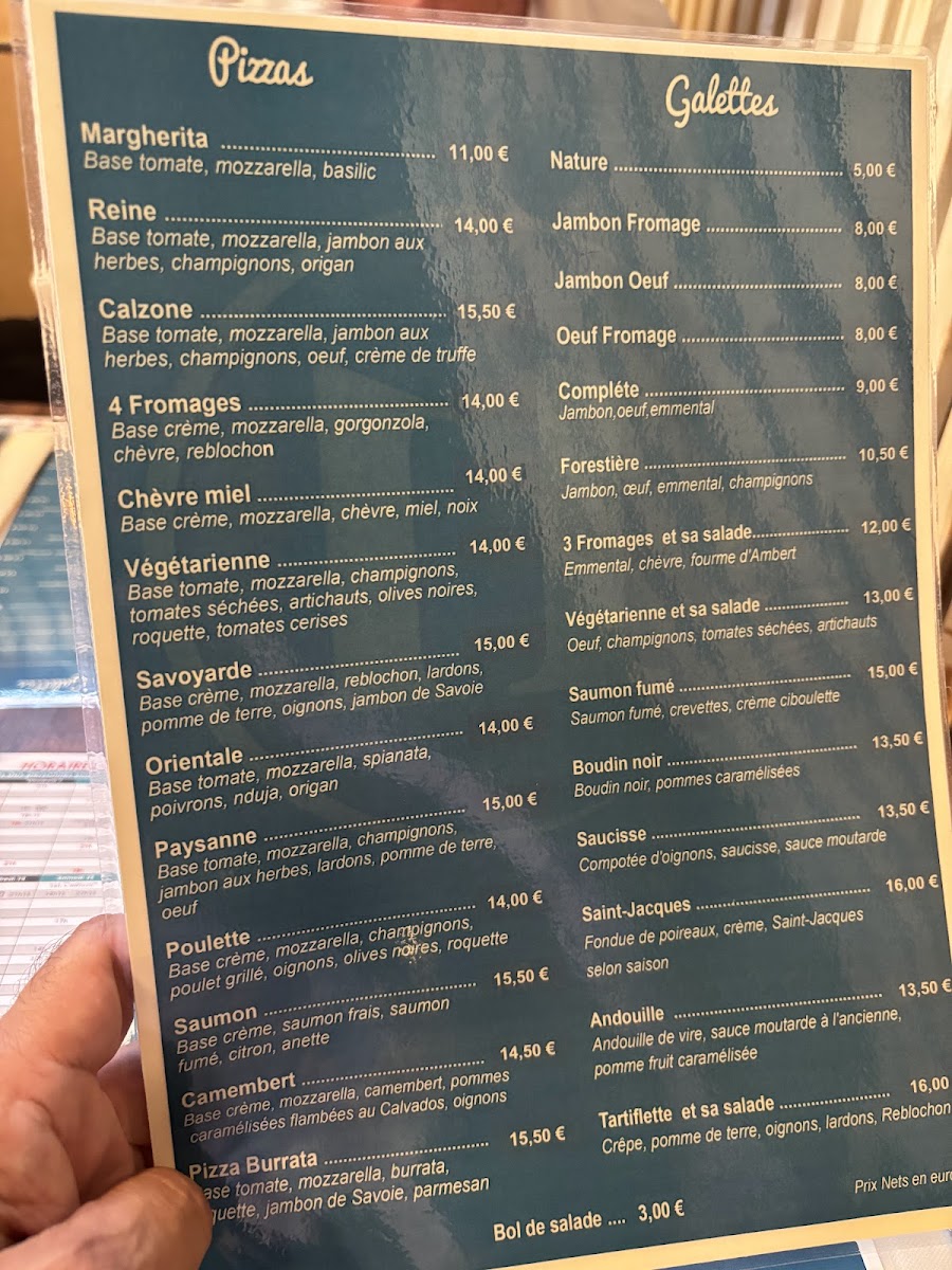 Menu Le 11-3