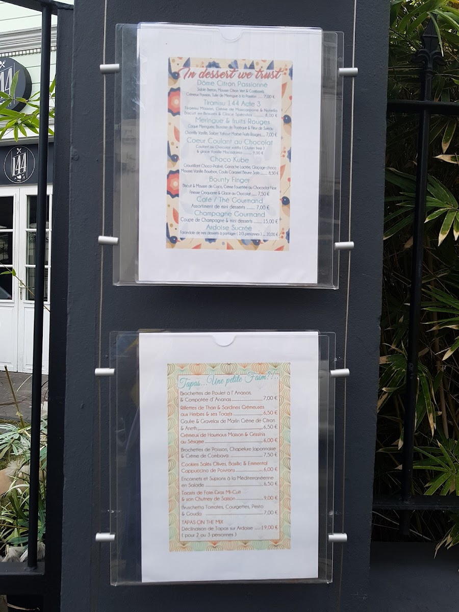 Menu Le 144-10