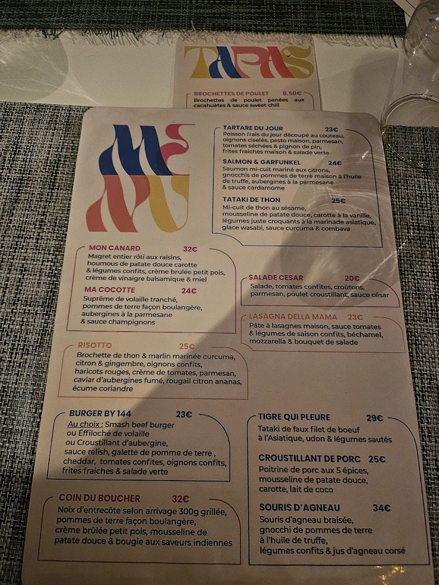 Menu Le 144-5