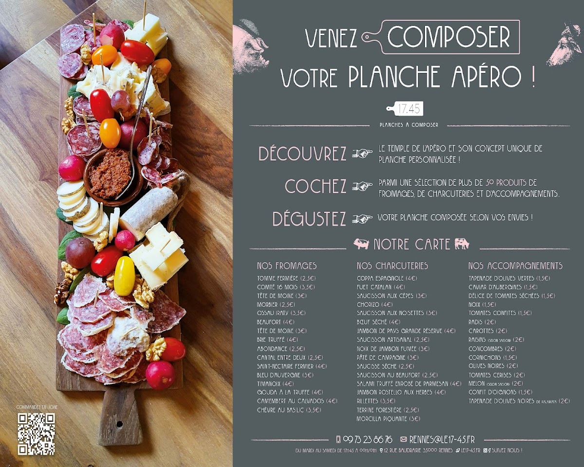 Menu Le 17.45 Rennes - Planches À Composer-1