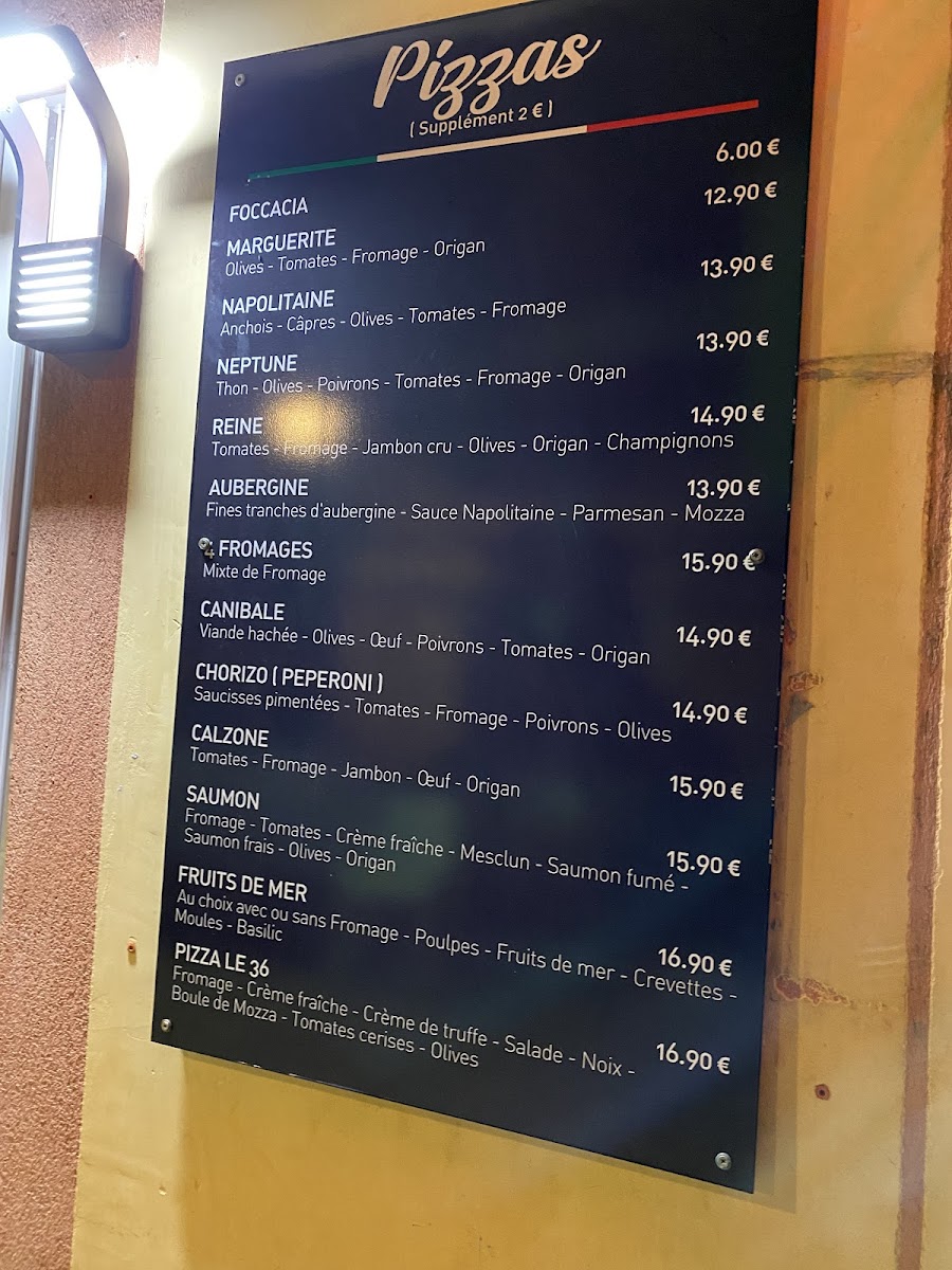 Menu Le 36 Restaurant-7