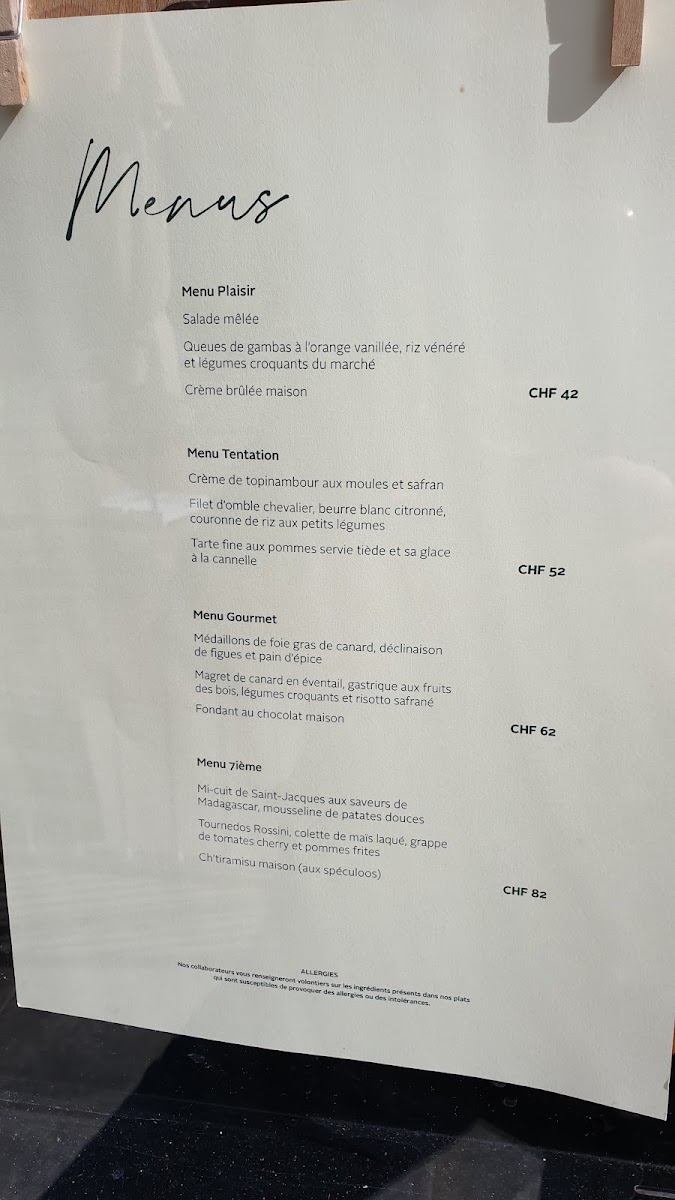 Menu Le 7Ième-7