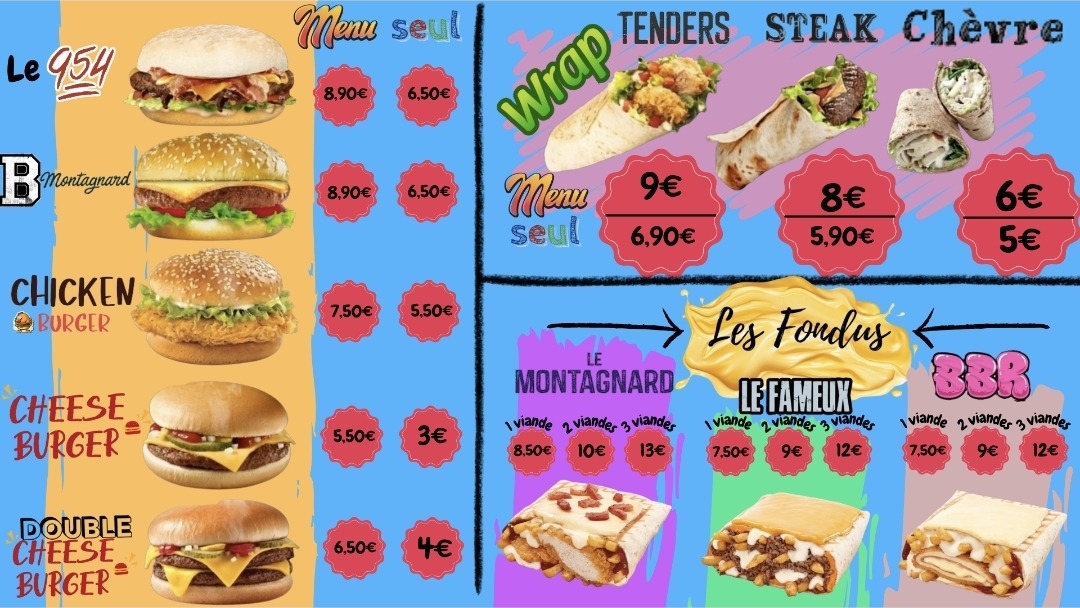 Menu Le 954, Tacos & Burgers-3