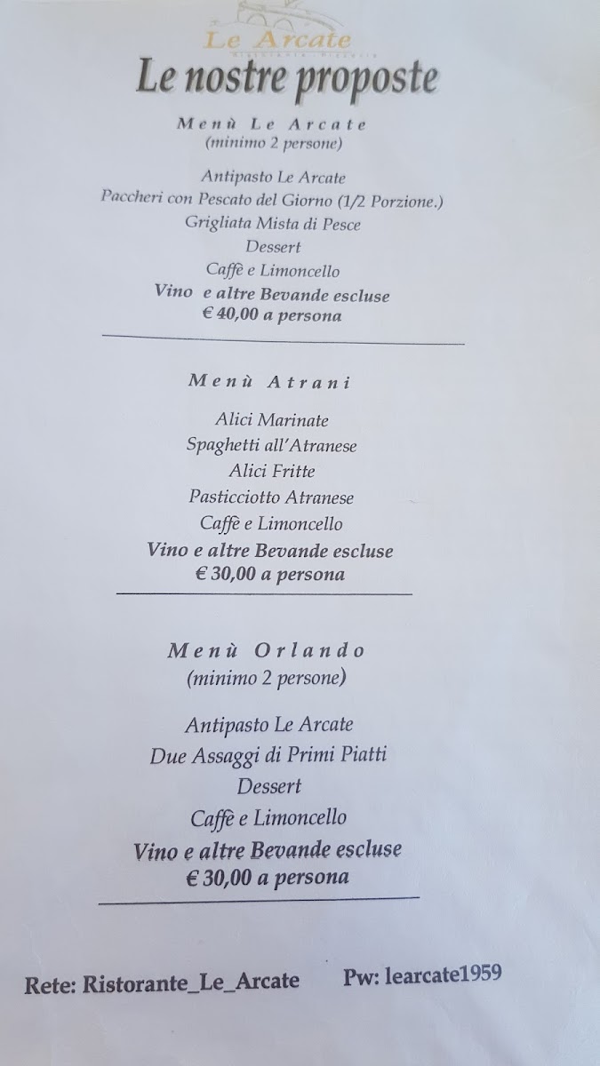 Menu Le Arcate-7