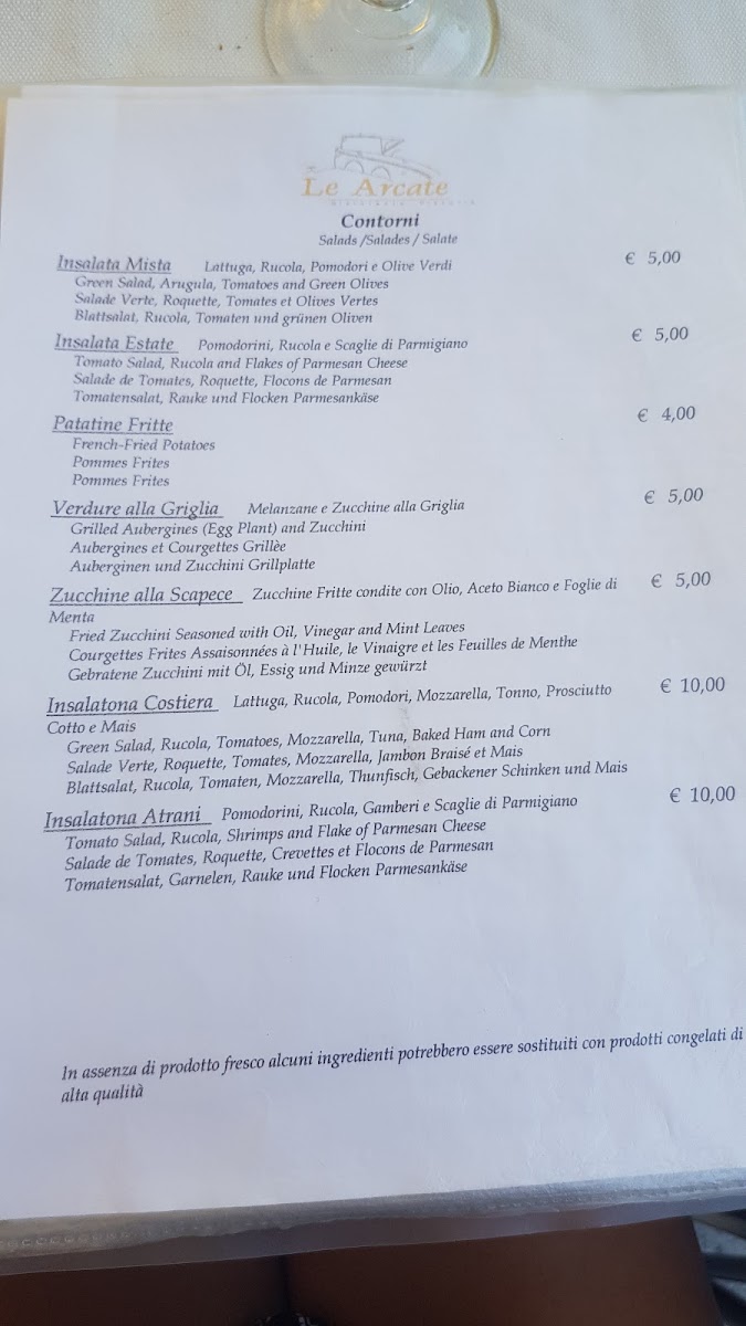 Menu Le Arcate-9