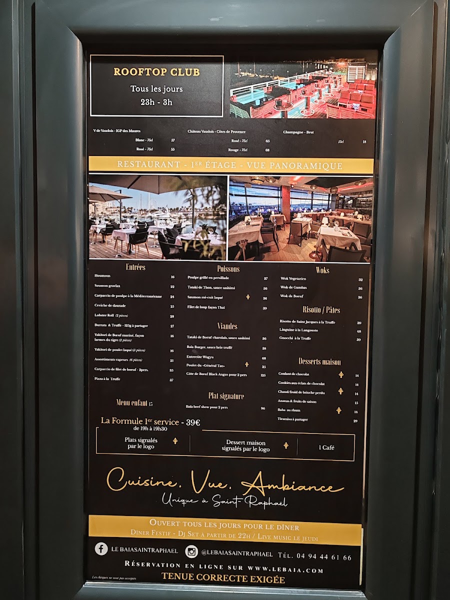 Menu Le Baïa Saint-Raphaël-1