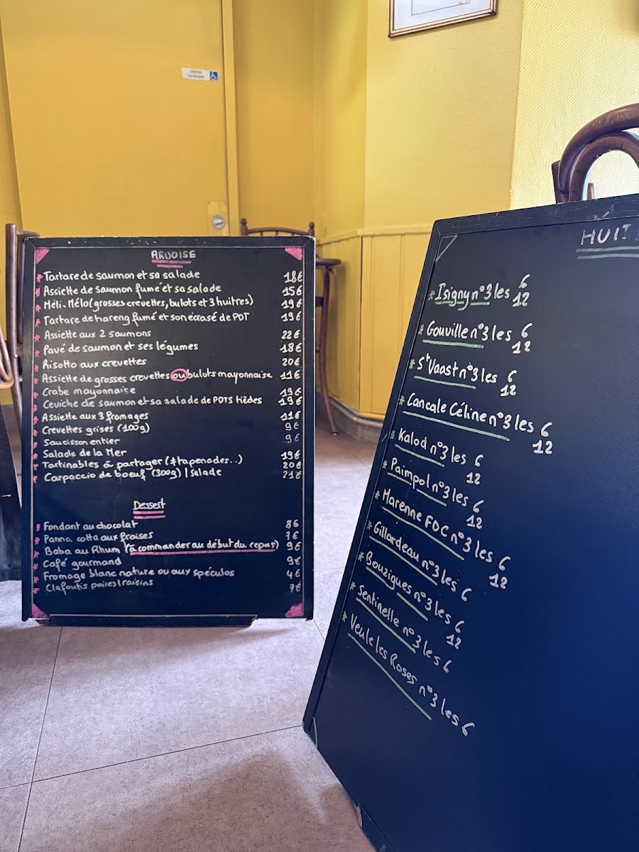 Menu Le Bar A Huitres-1
