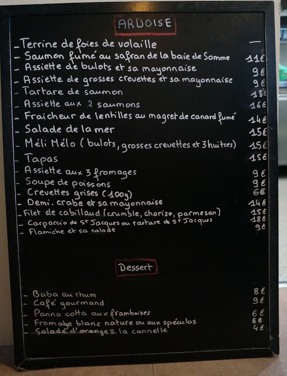 Menu Le Bar A Huitres-2