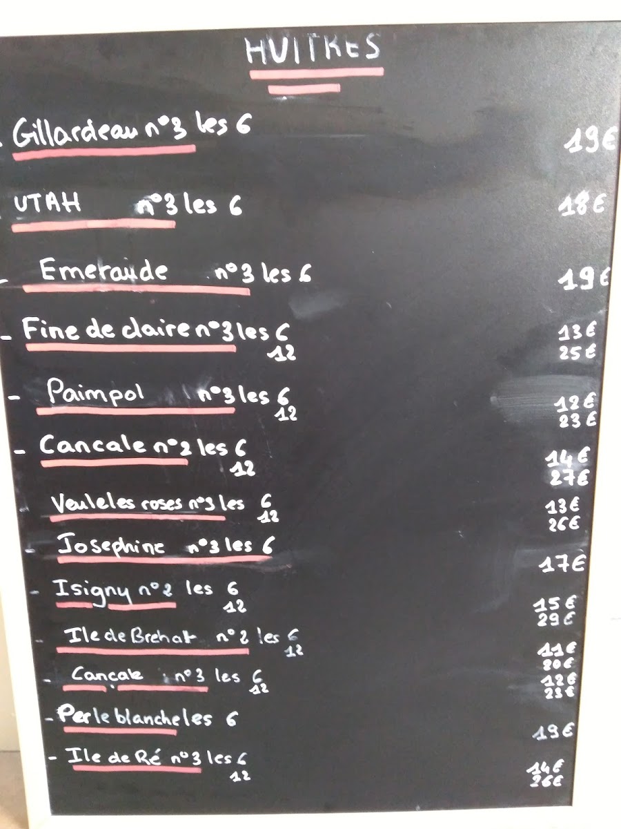 Menu Le Bar A Huitres-3