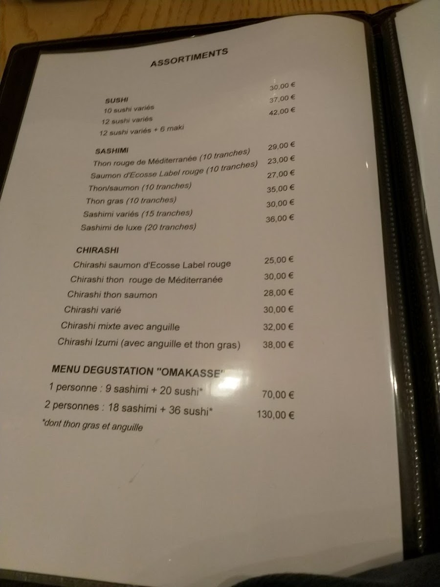 Menu Le Bar À Sushi Izumi-5