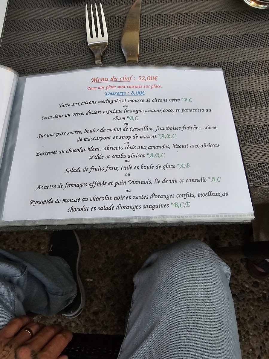Menu Le Belize-1