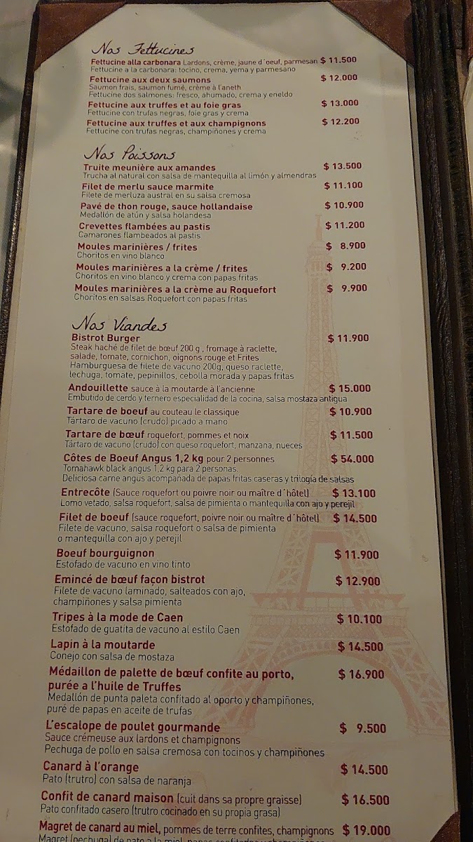 Menu Le Bistrot De Gaetan-10