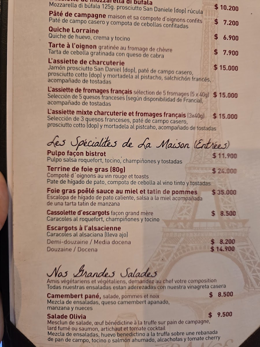 Menu Le Bistrot De Gaetan-2