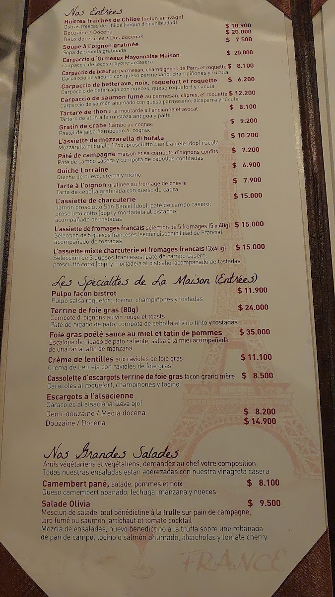 Menu Le Bistrot De Gaetan-7