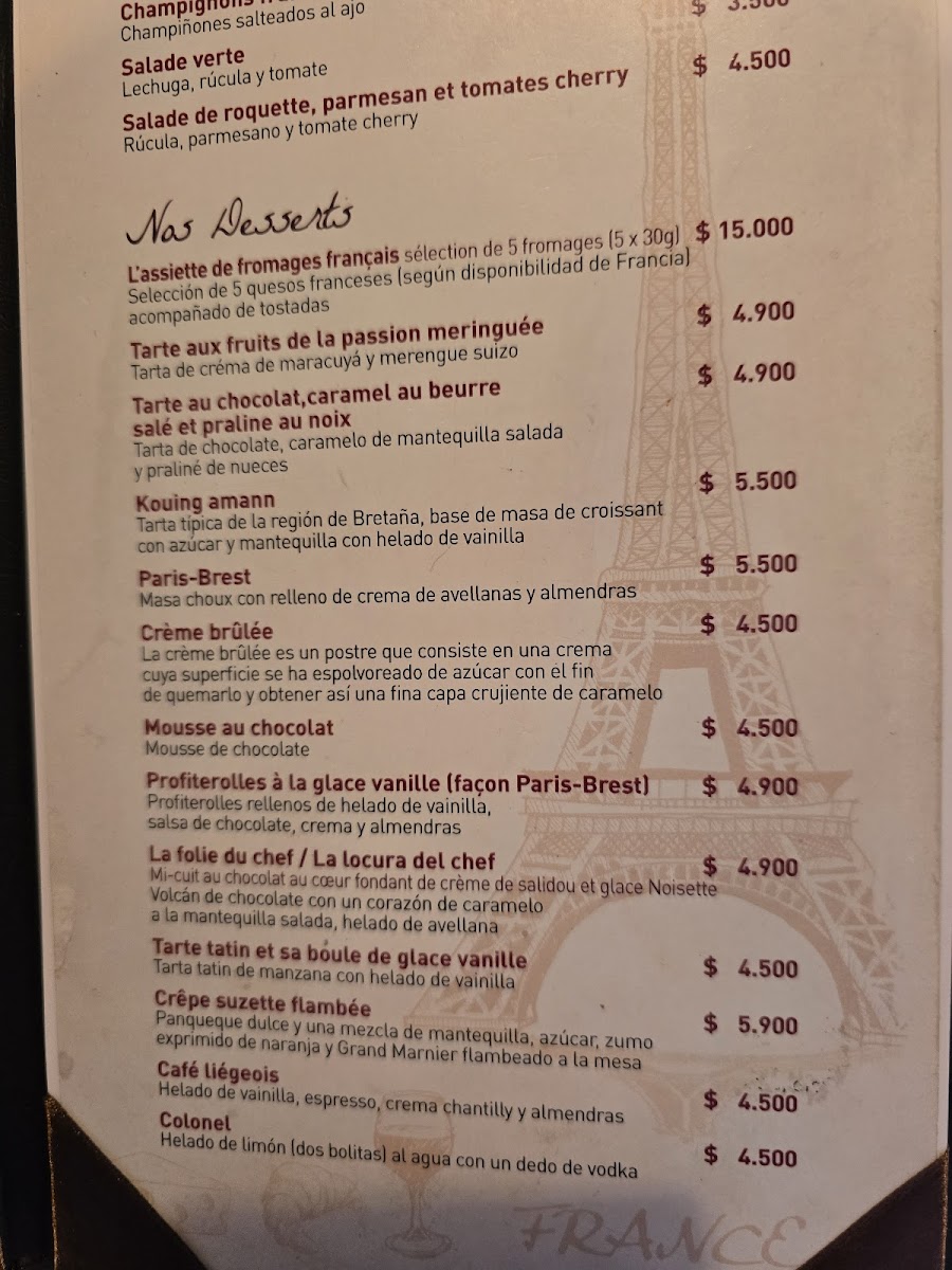 Menu Le Bistrot De Gaetan-9