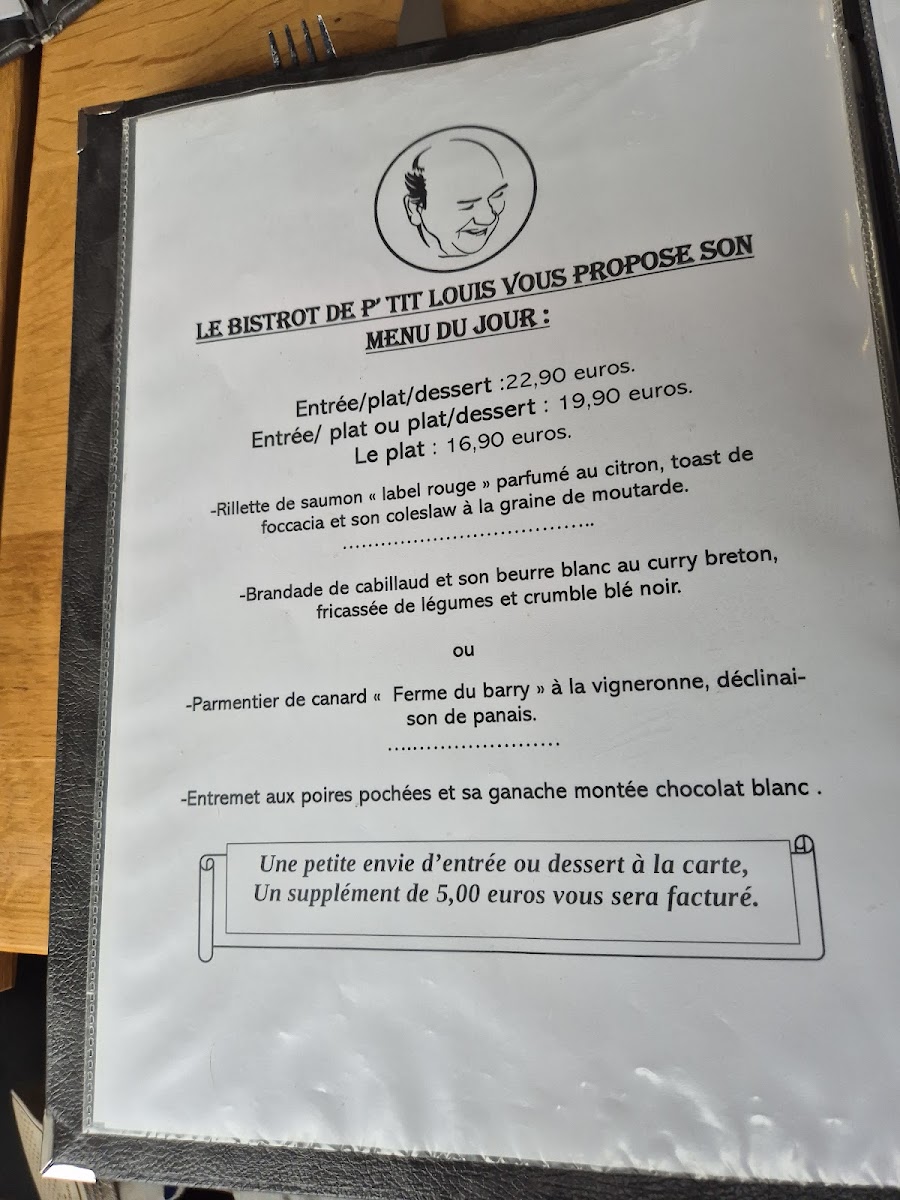 Menu Le Bistrot De P'tit Louis-1