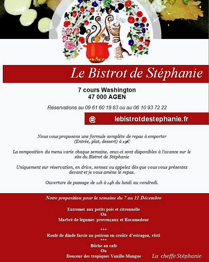 Menu Le Bistrot De Stéphanie, Disciple D'escoffier Agenais-7