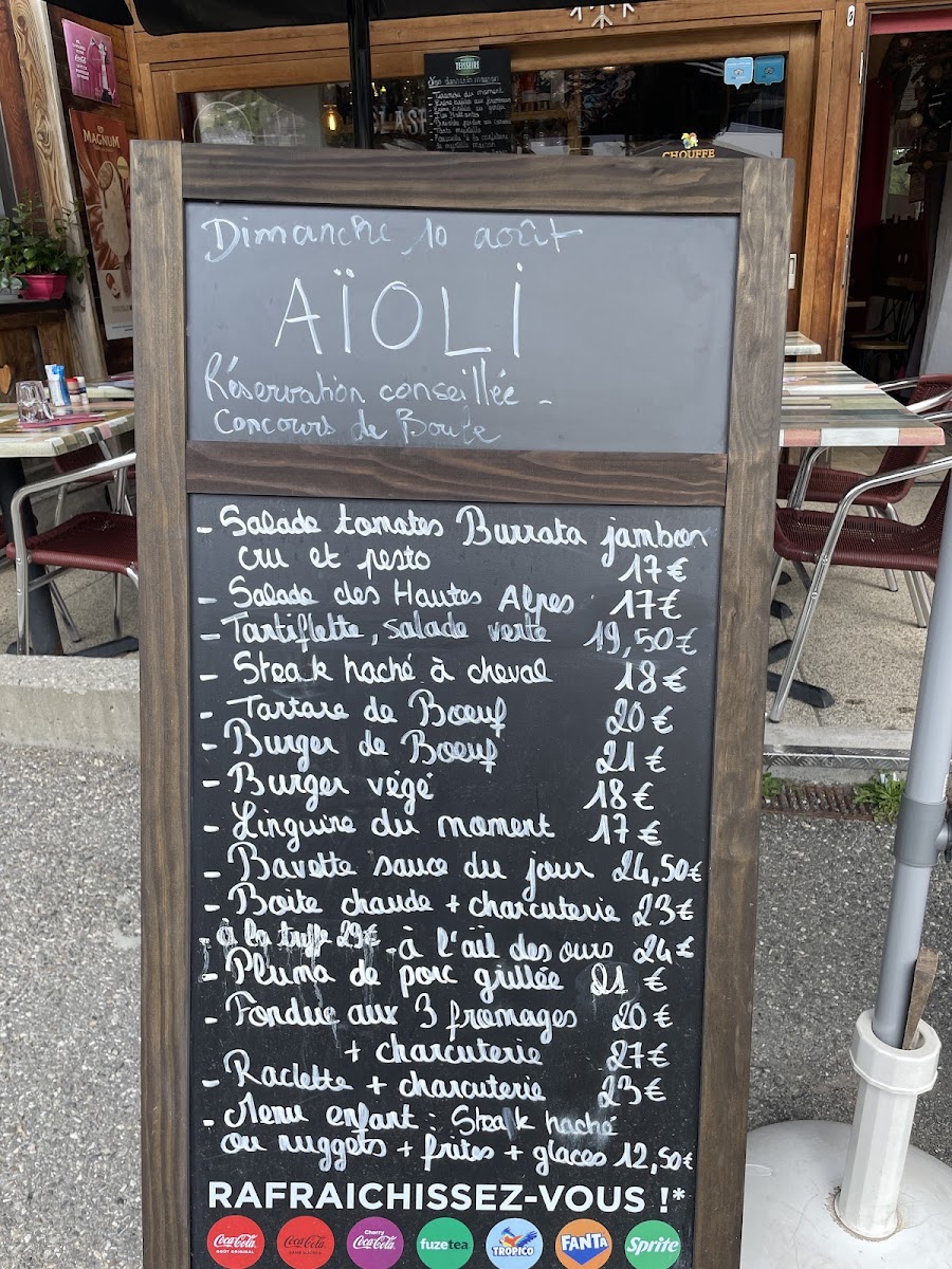 Menu Le Bistrot De Vars-1