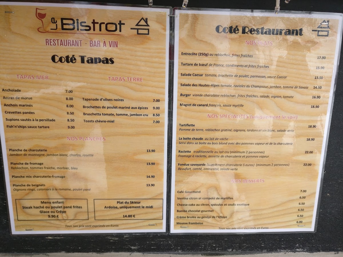 Menu Le Bistrot De Vars-4