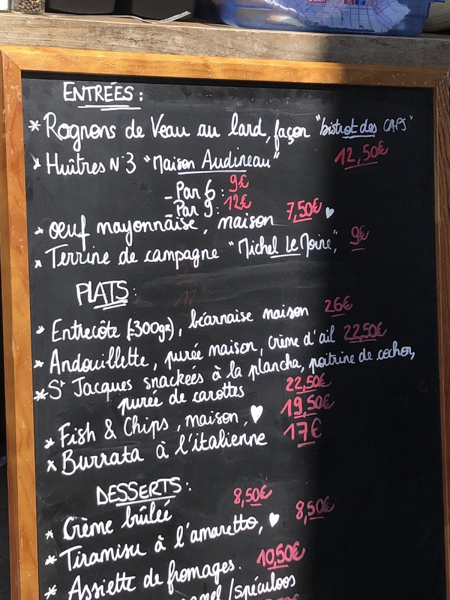 Menu Le Bistrot Des Sables-2