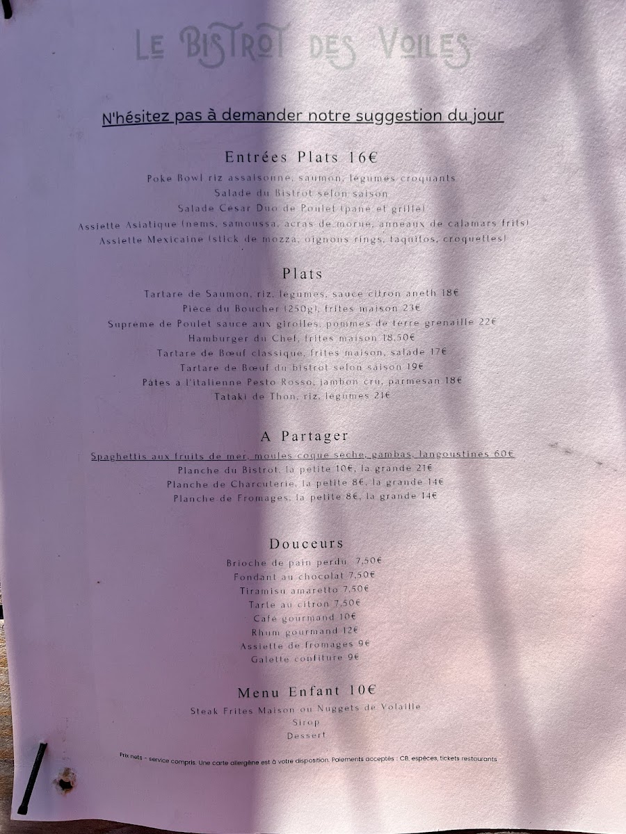 Menu Le Bistrot Des Voiles-2