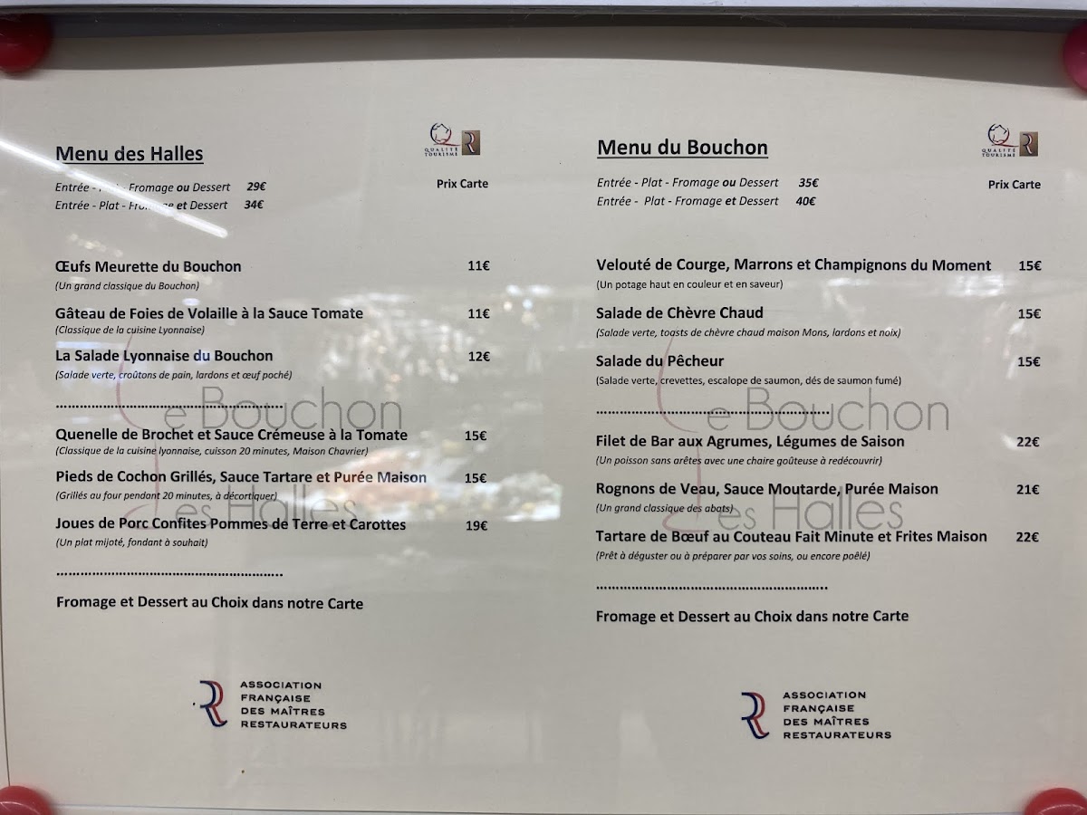Menu Le Bouchon Des Halles-1