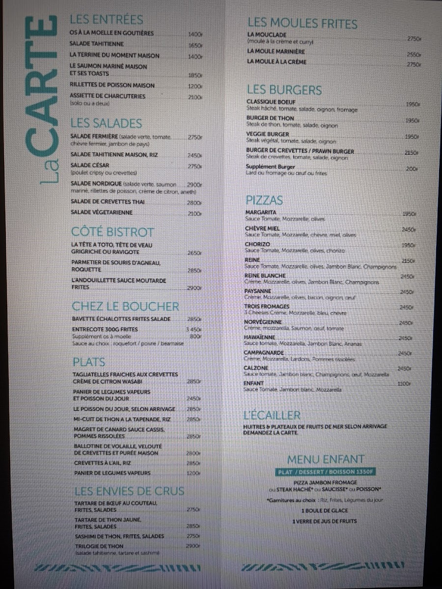 Menu Le Bout Du Monde-1