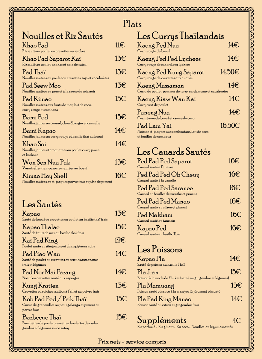 Menu Le Café Thaï-1