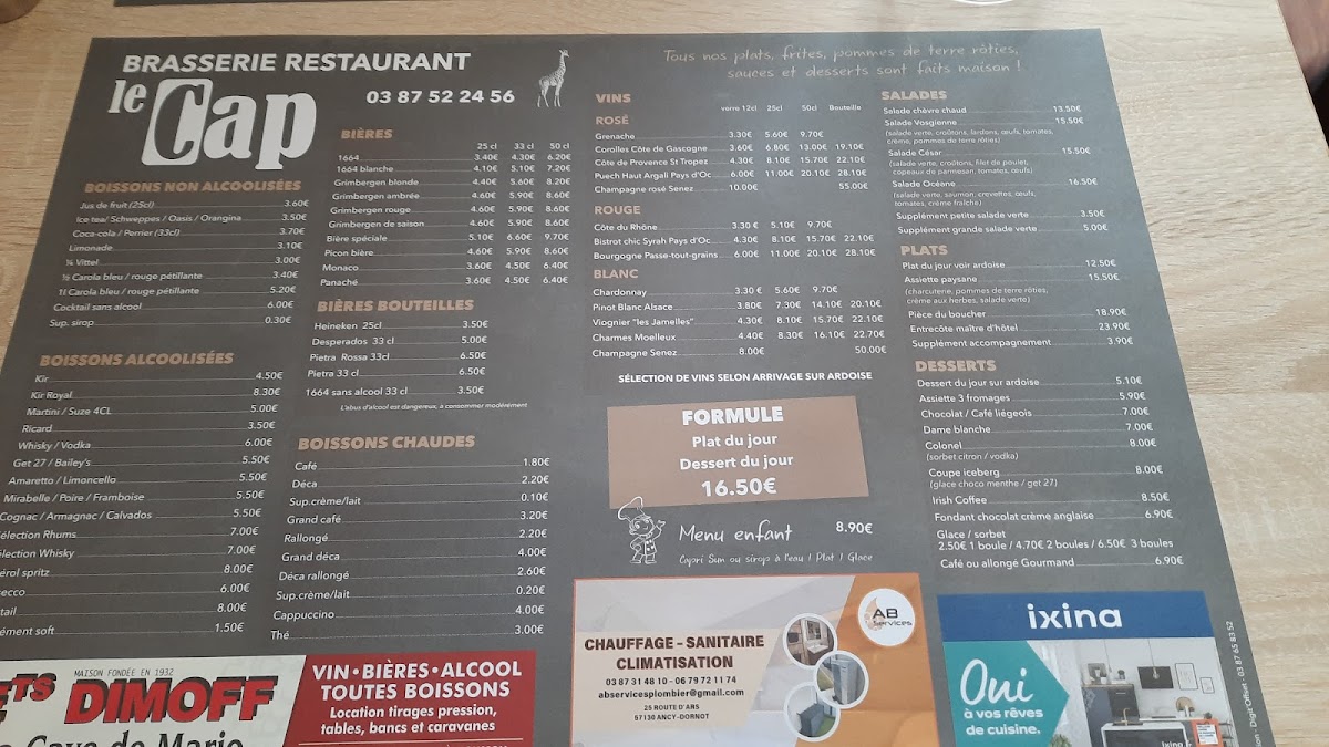 Menu Le Cap-2