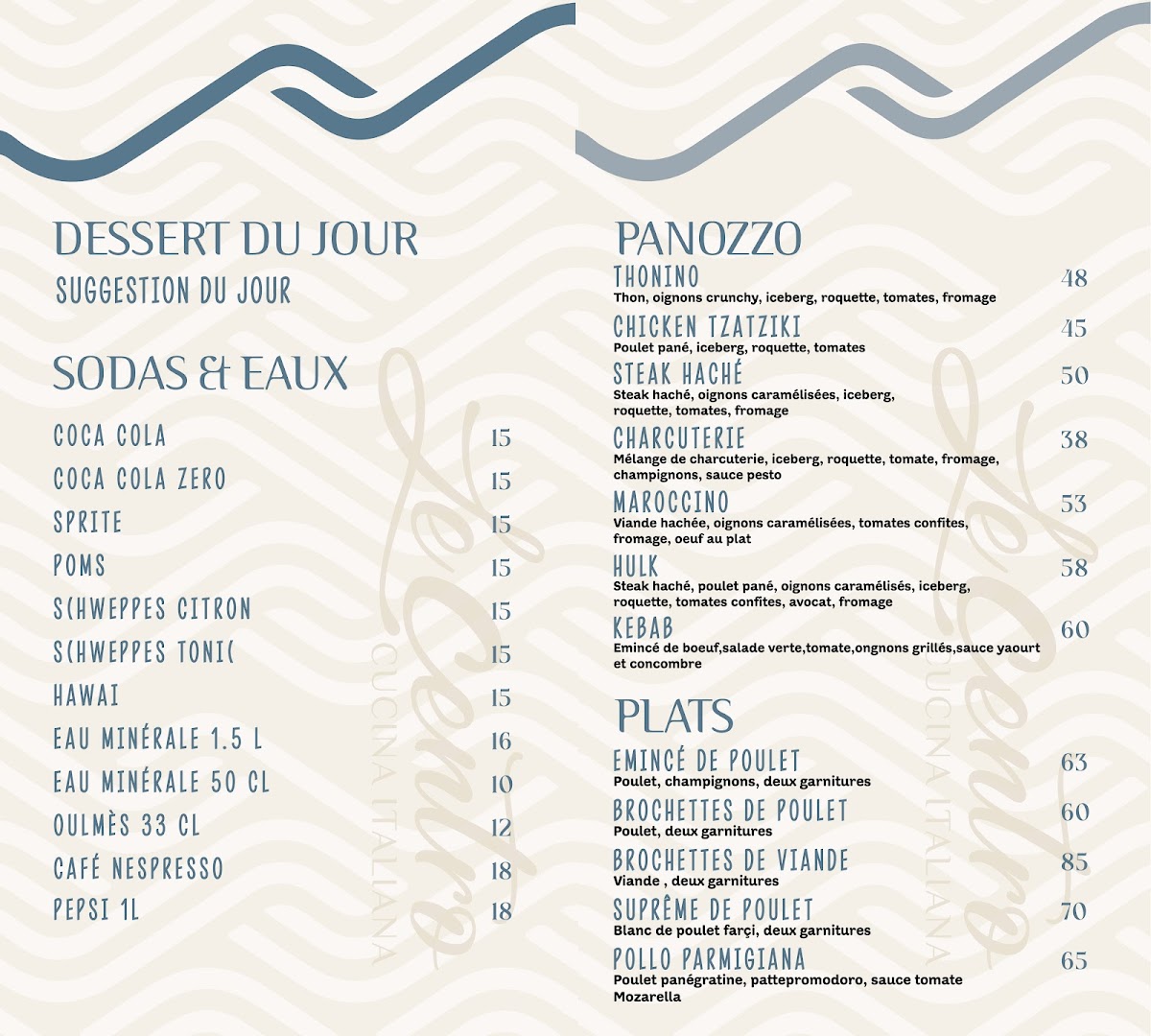 Menu Le Centro Cucina Italiana-2