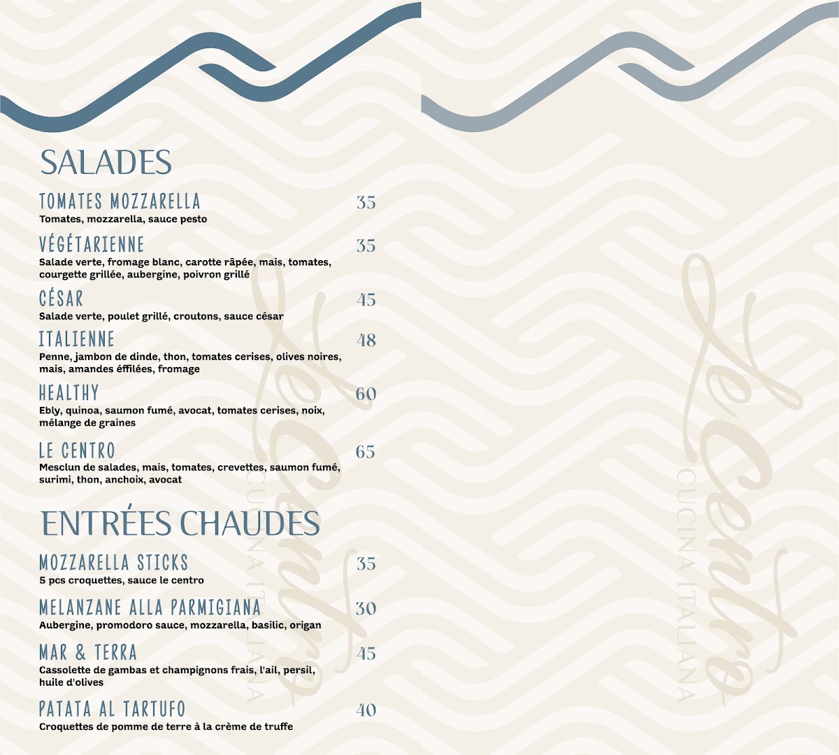 Menu Le Centro Cucina Italiana-5