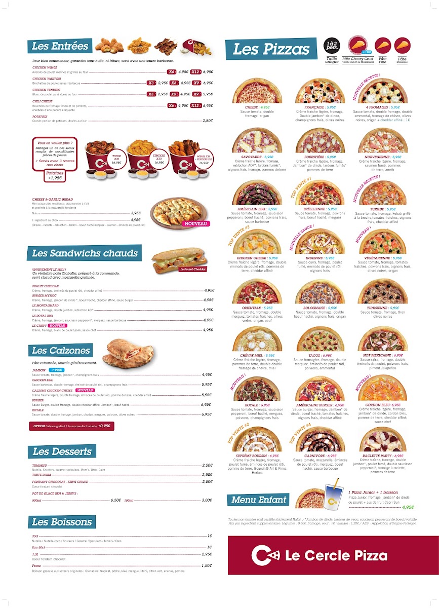 Menu Le Cercle Pizza-9
