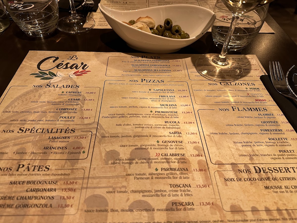 Menu Le César-2