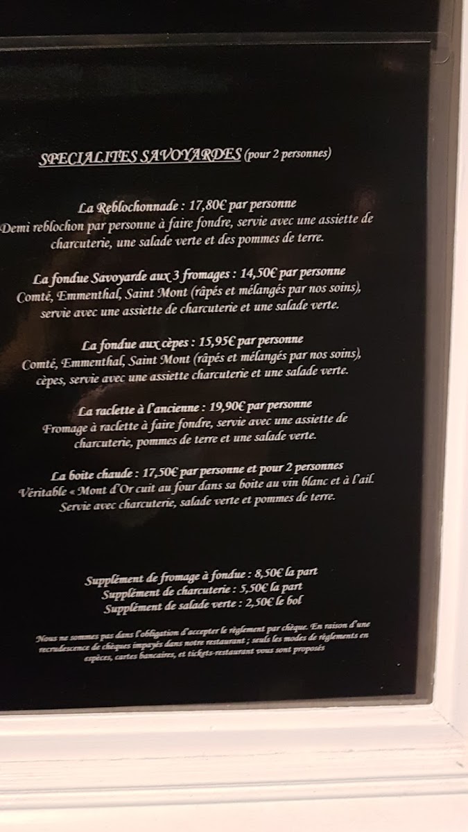 Menu Le Chalet-1