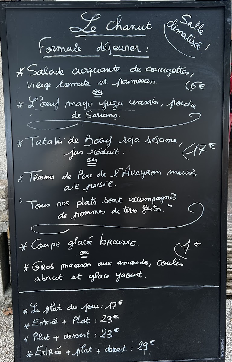 Menu Le Chanut-1