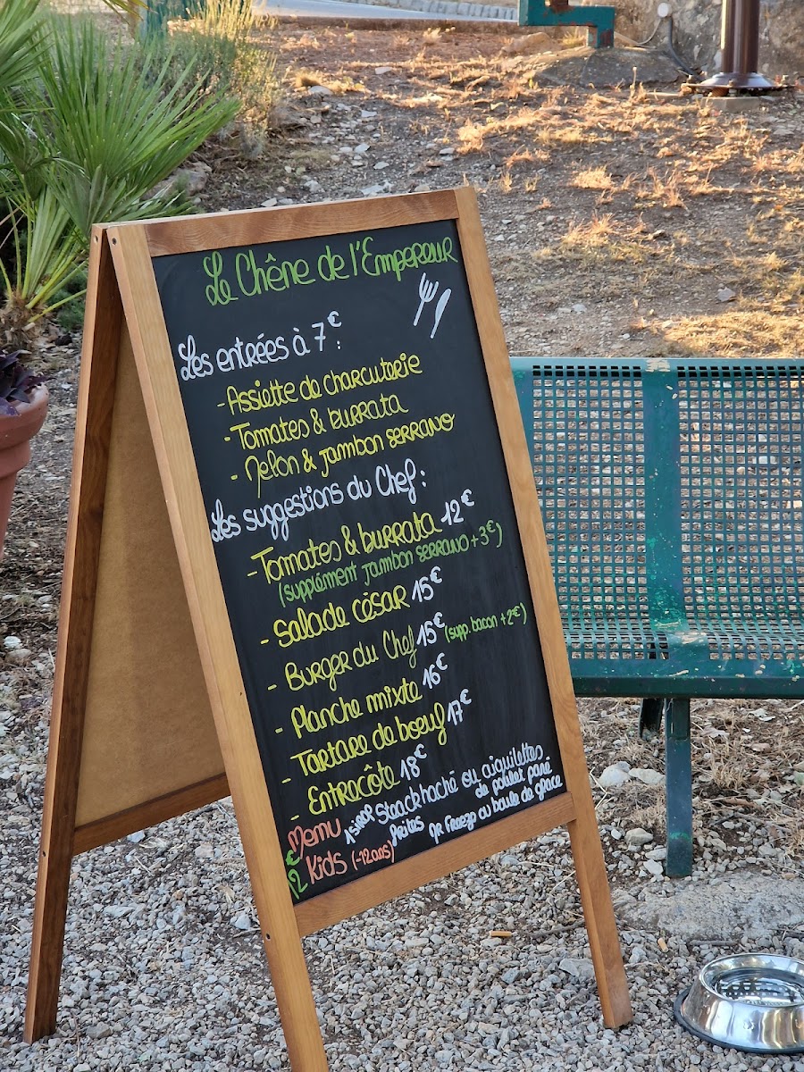 Menu Le Chêne De L'empereur-1
