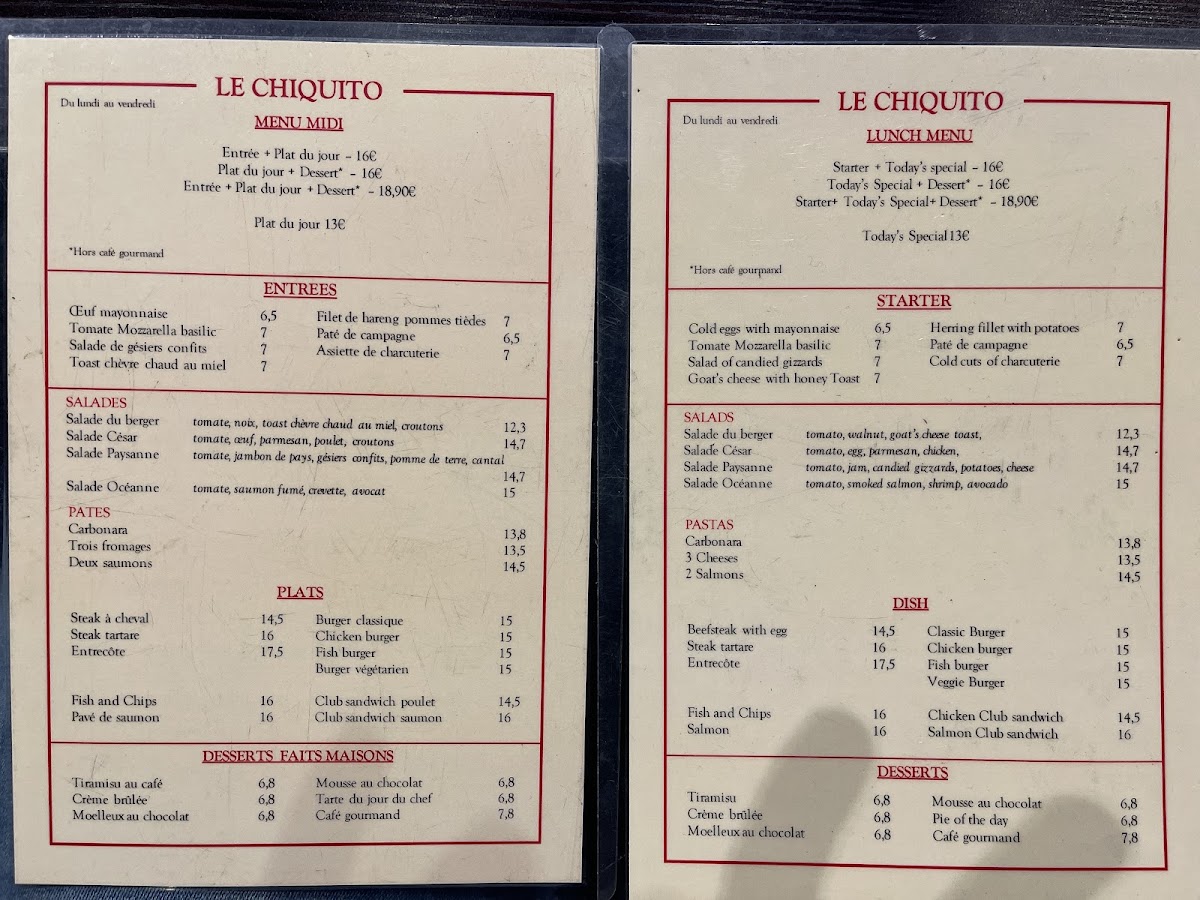 Menu Le Chiquito Tabac Brasserie-1