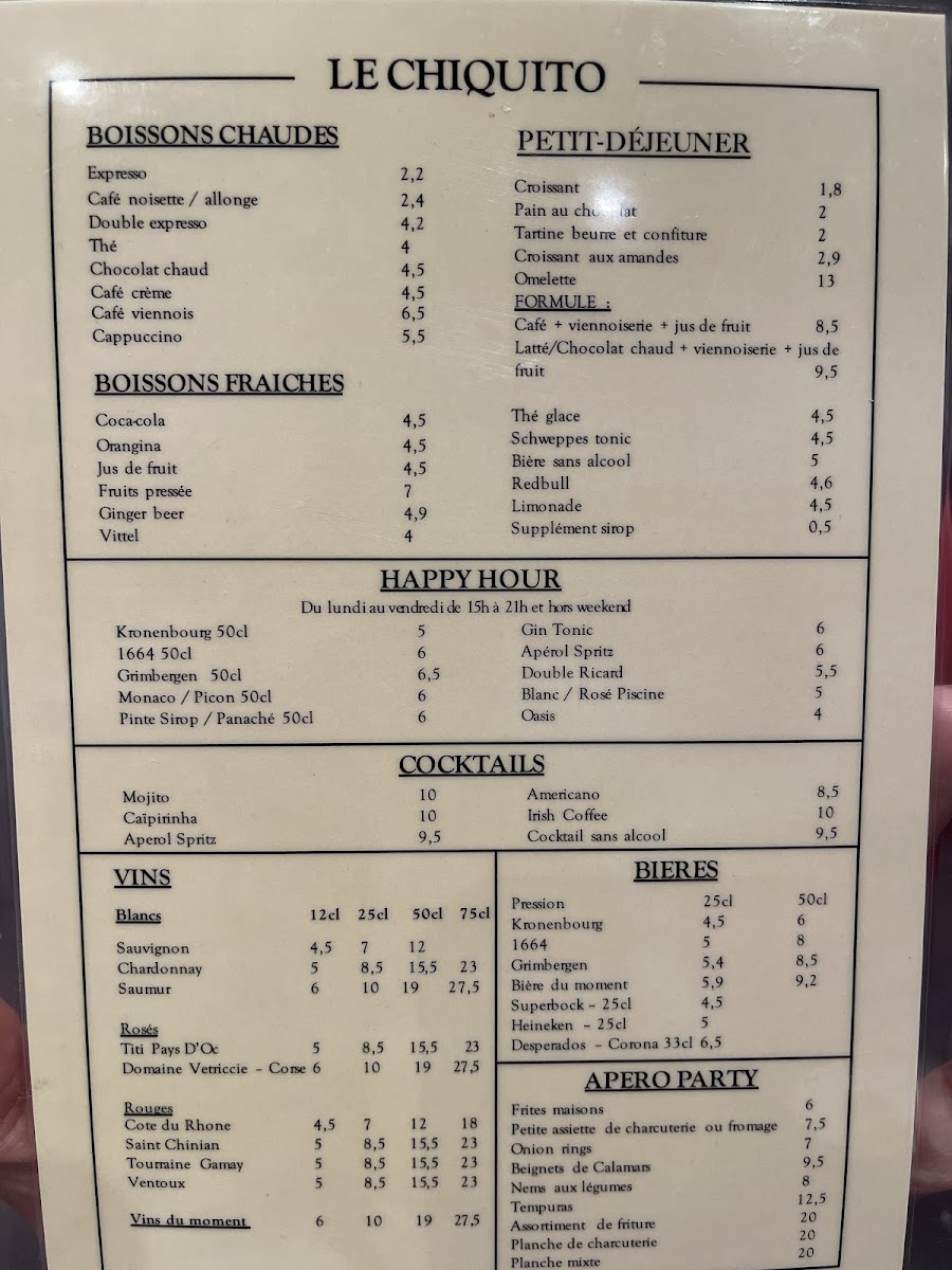 Menu Le Chiquito Tabac Brasserie-2