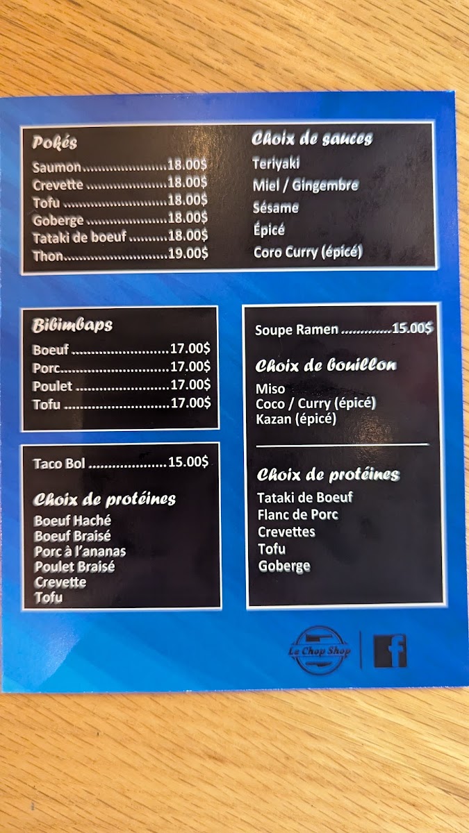 Menu Le Chop Shop-1