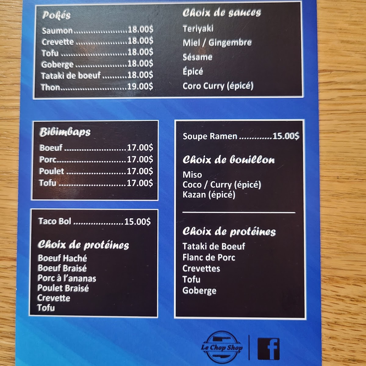 Menu Le Chop Shop-3
