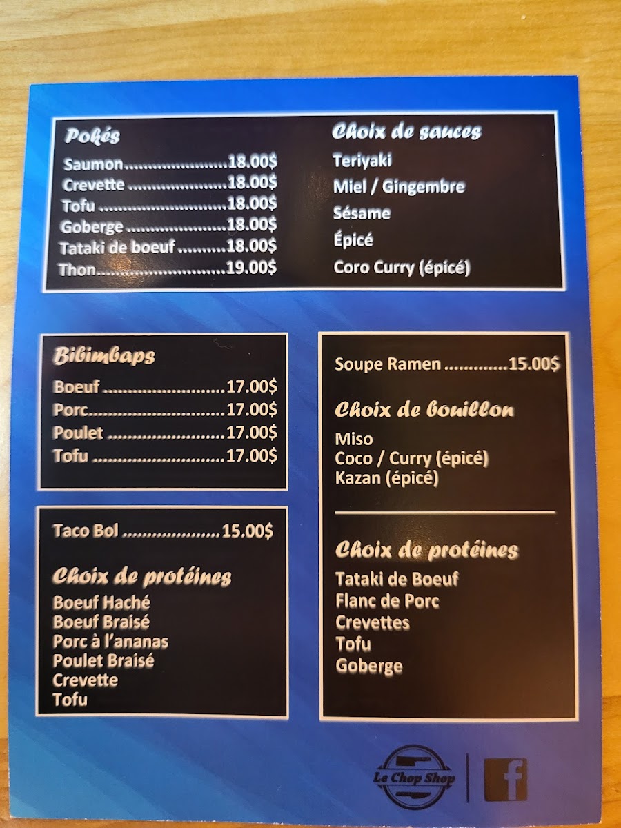 Menu Le Chop Shop-4