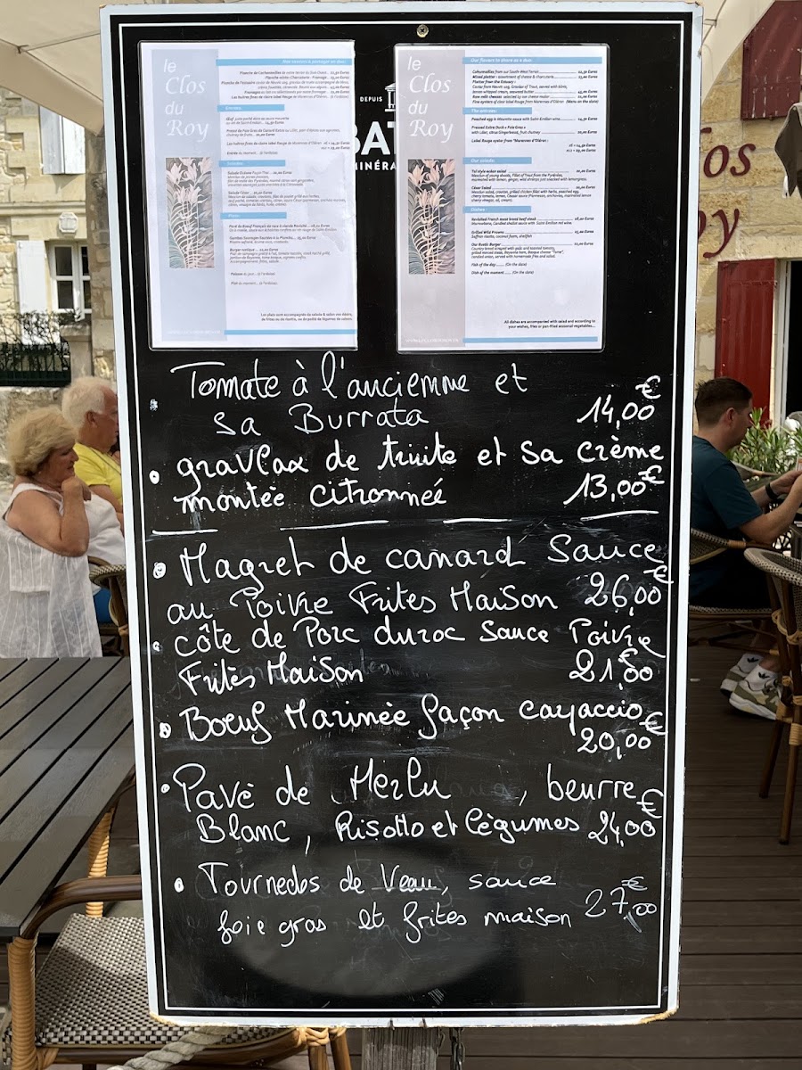 Menu Le Clos Du Roy-1