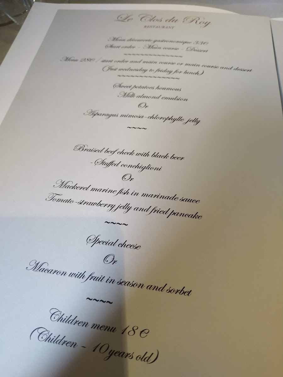 Menu Le Clos Du Roy-10