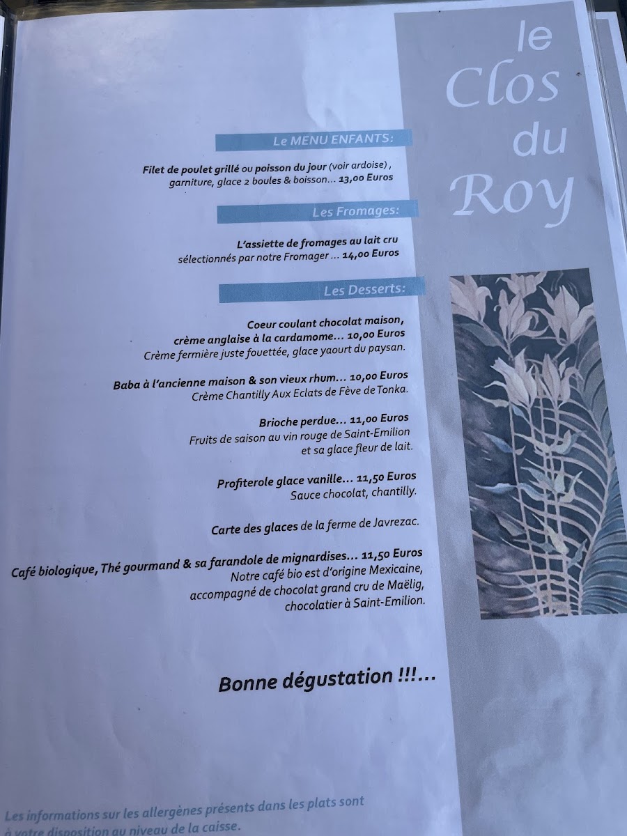 Menu Le Clos Du Roy-6