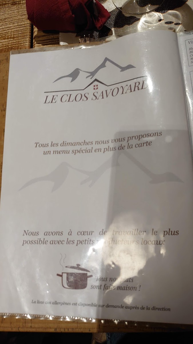 Menu Le Clos Savoyard-8